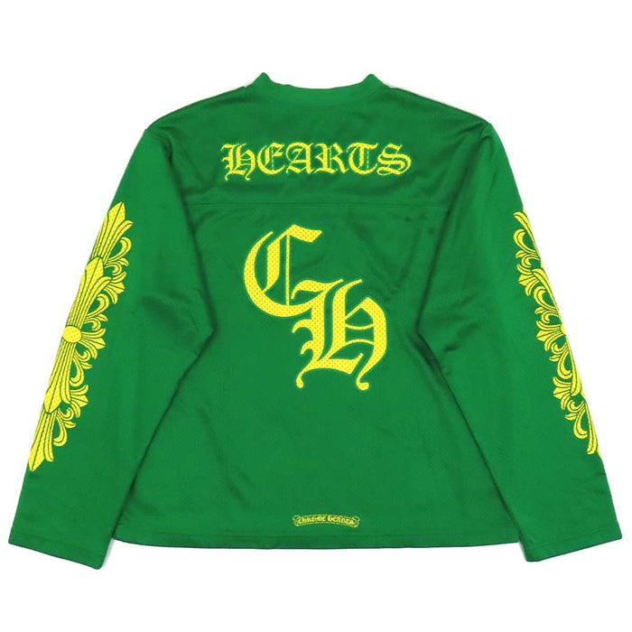 CHROME HEARTS 
CH ロゴプリント MESH WARM UP JERSEY ナイロン スクロールラベル 
メッシュ ウォームアップ ジャージー ロング Tシャツ