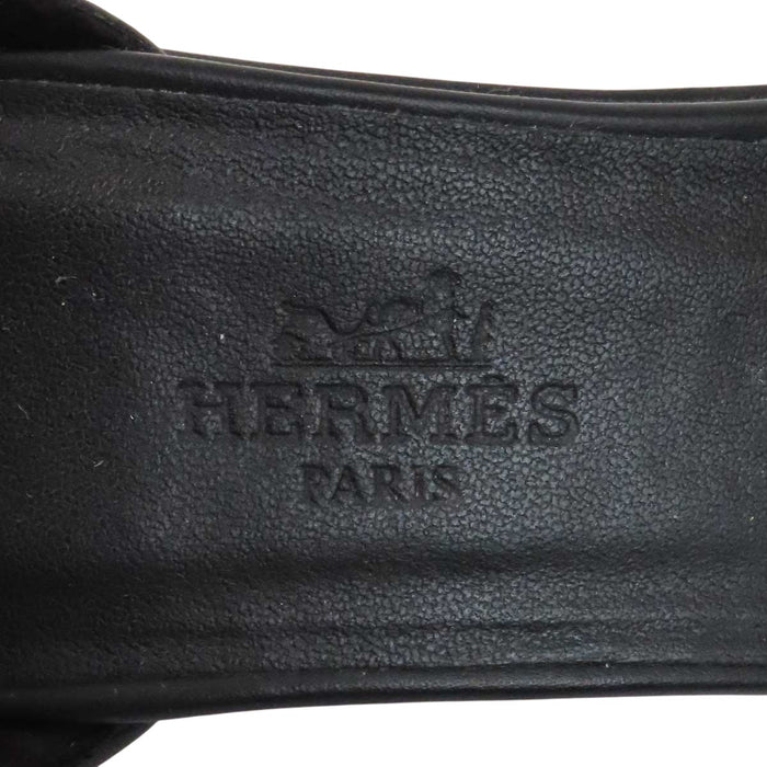 HERMES 
H アッシュ ロゴ レザー ベルト 厚底 
エルダ エスパドリーユ サンダル