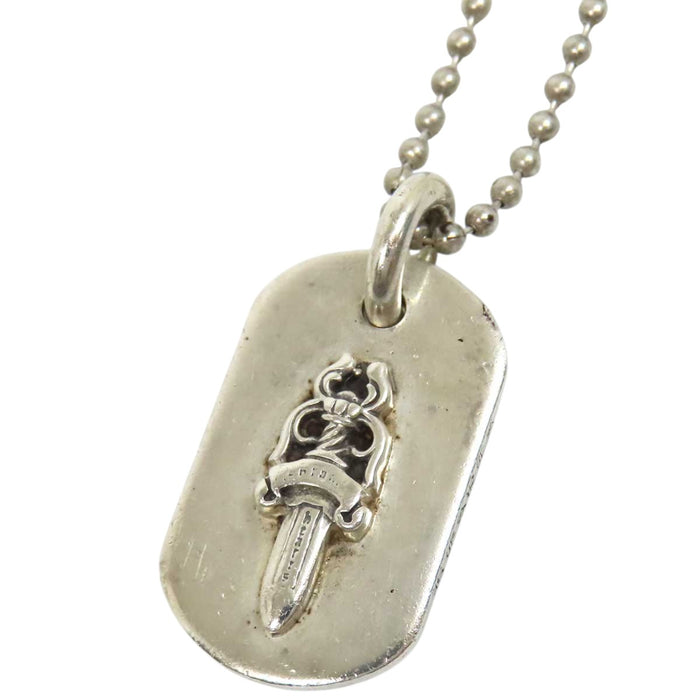 CHROME HEARTS 
CH RAISED DAGGER DOGTAG スターリング シルバー 
レイズドダガー ドッグタグ ペンダント
