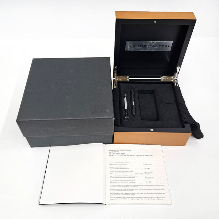 OFFICINE PANERAI 
ルミノール 1950 PCYC 3デイズ クロノ フライバック 
箱ギャラ付