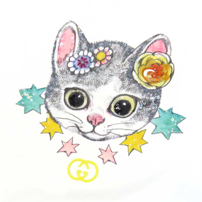 GUCCI 
インターロッキングG 日本限定 猫 スウェット クロップド 
ヒグチユウコ Tシャツ