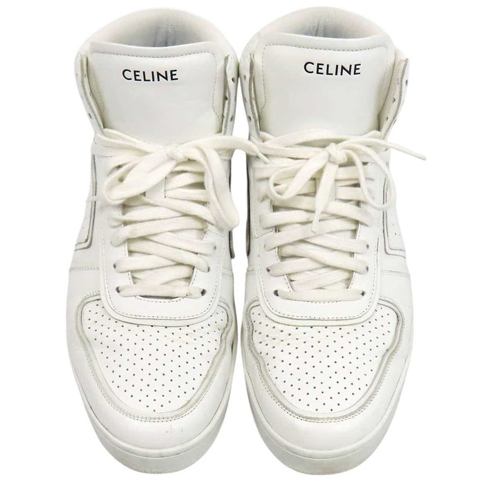 CELINE 
ロゴ レザー レースアップ 
CT-01 Z トレーナー ハイトップ スニーカー