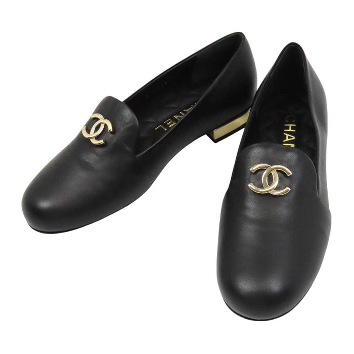 CHANEL 
COCO CC ロゴ 
ココマーク レザー オペラシューズ 
マトラッセ