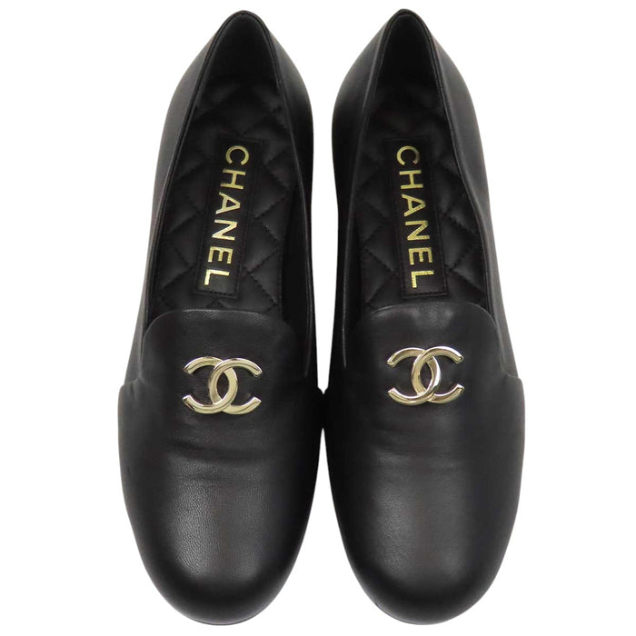 CHANEL 
COCO CC ロゴ 
ココマーク レザー オペラシューズ 
マトラッセ
