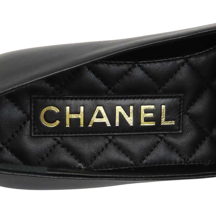 CHANEL 
COCO CC ロゴ 
ココマーク レザー オペラシューズ 
マトラッセ