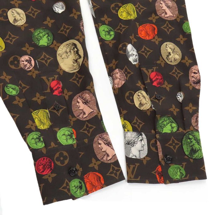 LOUIS VUITTON 
LV 総柄 シフォン 212B HZ5 FLTO86 
フォルナセッティ コラボ モノグラム シルク シャツ