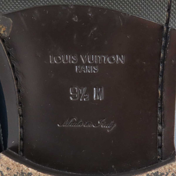 LOUIS VUITTON 
LV マリーヌ レザー シルバーカラー金具 
メジャー ローファー