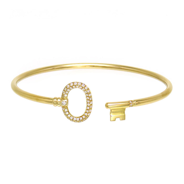 TIFFANY&Co. 
Oval Key Diamond Bangle