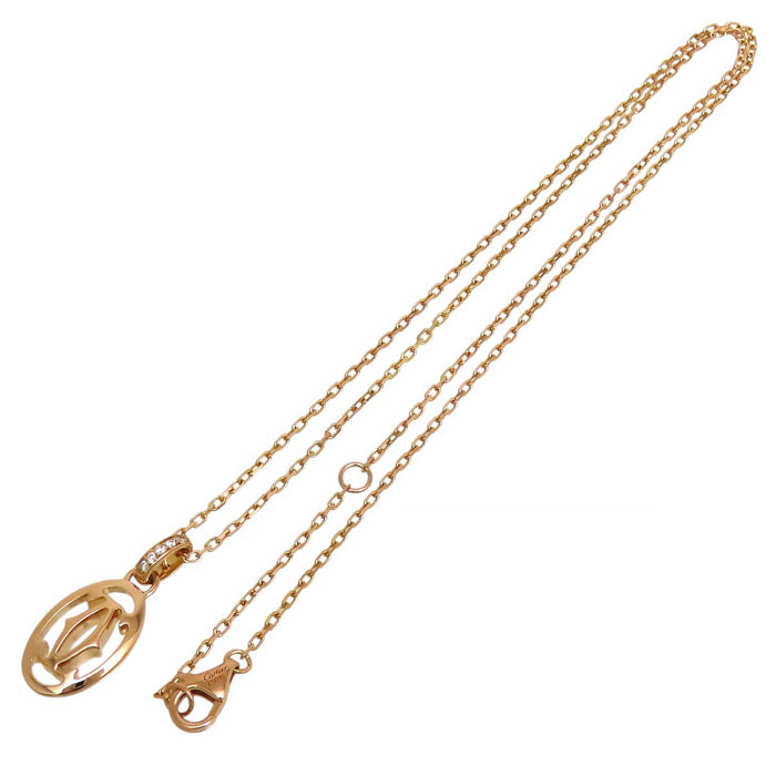 CARTIER 
Logo Double C Diamond Necklace