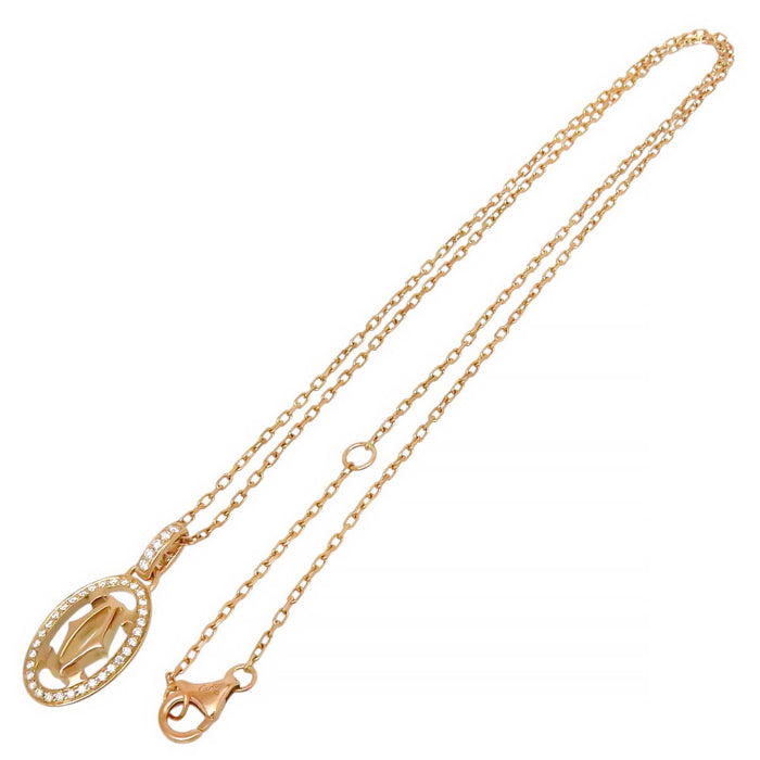 CARTIER 
ロゴ ドゥーブルC ダイヤモンド ネックレス