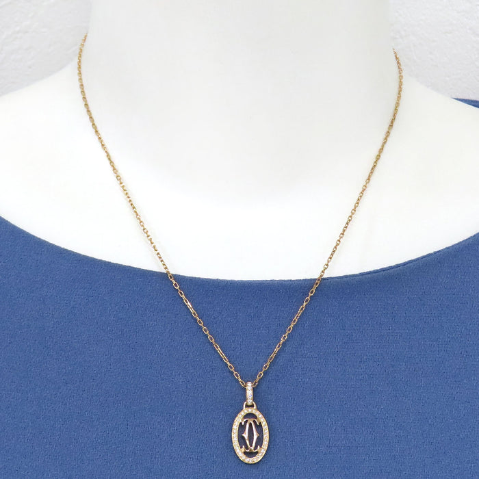 CARTIER 
Logo Double C Diamond Necklace
