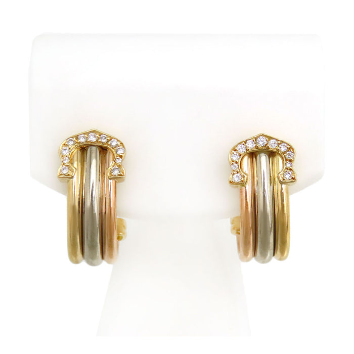 CARTIER 
2C Diamond Pierced Earrings
