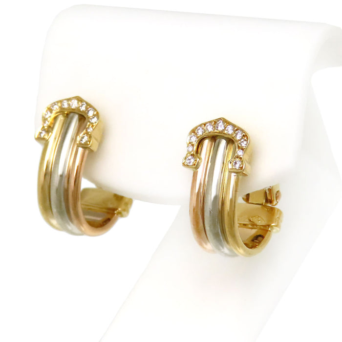 CARTIER 
2C Diamond Pierced Earrings