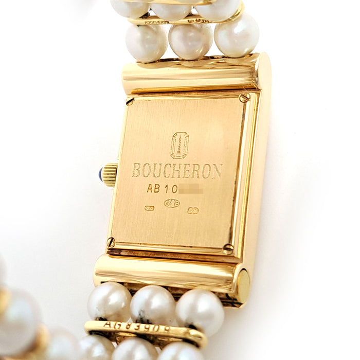 Boucheron  
Lifref Diamond Pearl Bracelet  
With Box