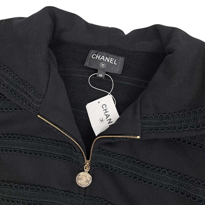 CHANEL 
24SS 2WAY COCO BEACH CC コットン レース 
ココマーク トリム ジップアップ ブルゾン