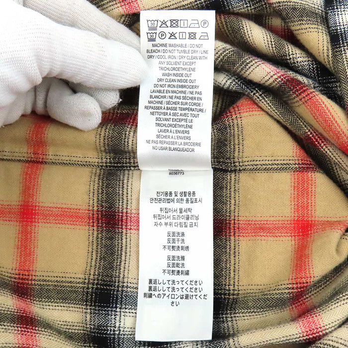 BURBERRY 
総柄 ロゴボタン コットン 刺繍 
ノバチェック ロングスリーブ シャツ