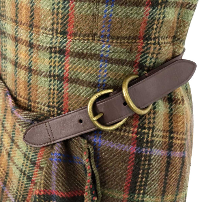 RALPH LAUREN 
POLO RALPH LAUREN ウール ラップ 
チェック柄 ノースリーブ ワンピース