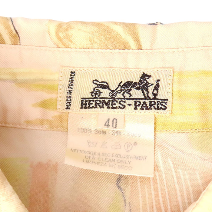 HERMES 
ロゴ 音楽 楽器 オーケストラ 
CONCERTO コンチェルト シルク シャツ