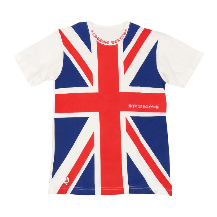 CHROME HEARTS 
UNION JACK CH スクロールラベル コットン 
ユニオンジャック プリント Tシャツ