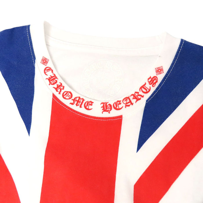 CHROME HEARTS 
UNION JACK CH スクロールラベル コットン 
ユニオンジャック プリント Tシャツ