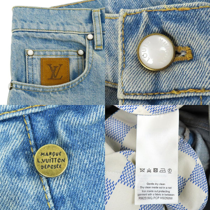 LOUIS VUITTON 
RM251MQ PCP HSD50W LV ステッチ 
スケートフィット デニムパンツ