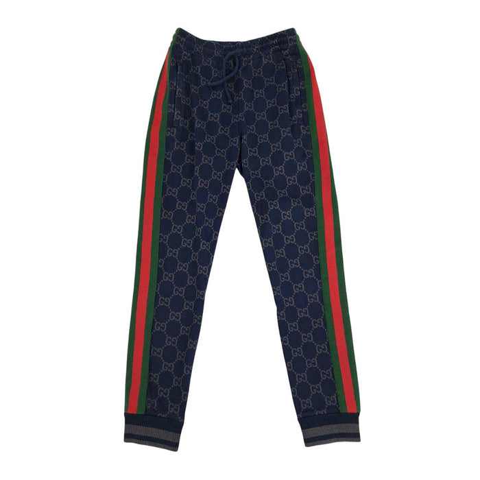 GUCCI 
総柄 Webストライプ ジャージー コットン 
GG シェリーライン ジョガーパンツ