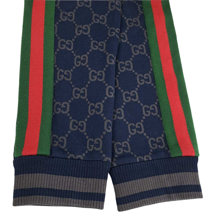 GUCCI 
総柄 Webストライプ ジャージー コットン 
GG シェリーライン ジョガーパンツ