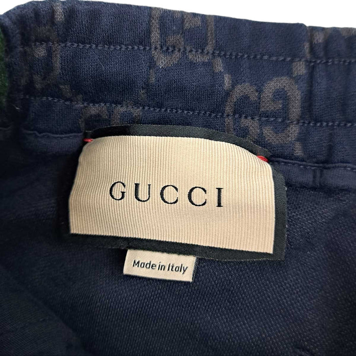 GUCCI 
総柄 Webストライプ ジャージー コットン 
GG シェリーライン ジョガーパンツ