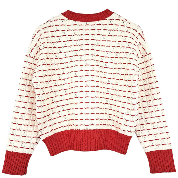 CHANEL 
COCO CC コットン混 バイカラー 
ココマーク ボーダー ニット