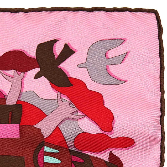 HERMES 
Gavroche scarf petit carré silk 
Carré 45 MEDI TERR ANEE Mediterranean garden