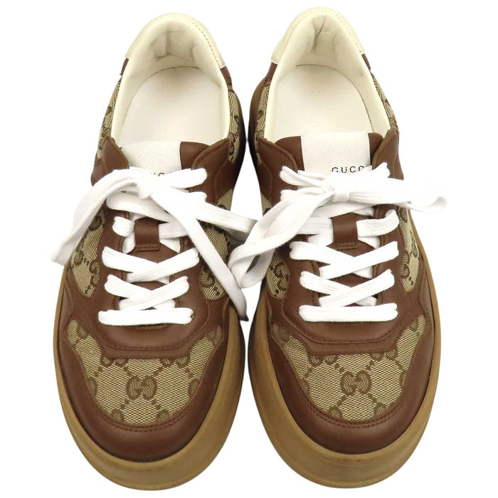 GUCCI 
インターロッキングG レザー レースアップ 
GGキャンバス ローカット スニーカー