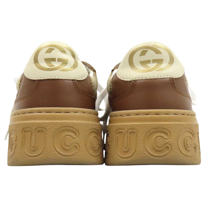 GUCCI 
インターロッキングG レザー レースアップ 
GGキャンバス ローカット スニーカー