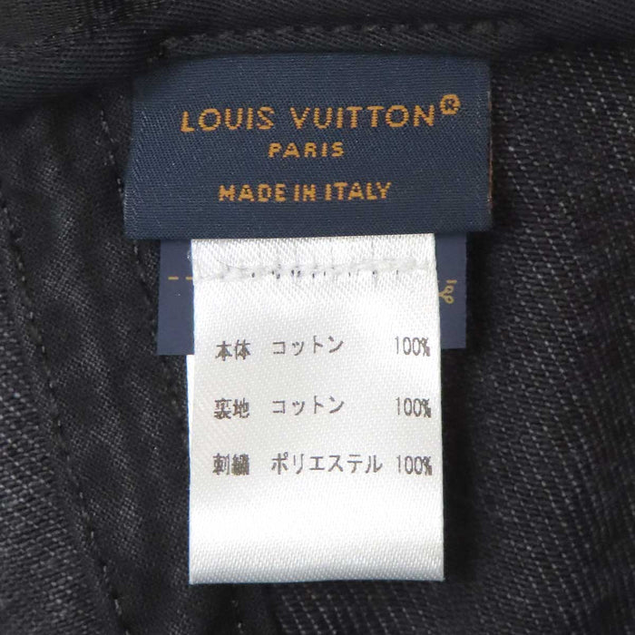 LOUIS VUITTON 
ロゴ 刺繍 コットン 
キャップ LV デニム ウォッシュド