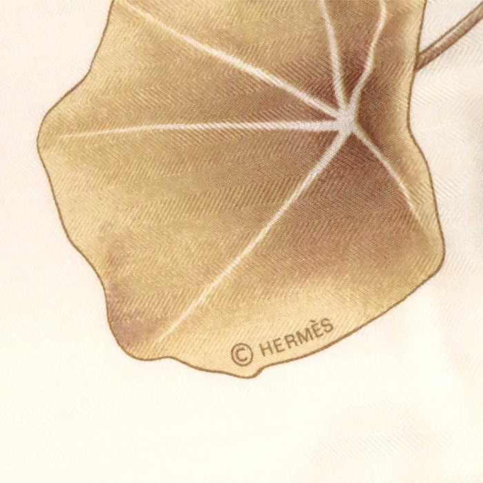 HERMES 
カレ140 カシミヤ シルク カプシーヌ 大判 
カレジェアン Les Capucines 金蓮花 ショール