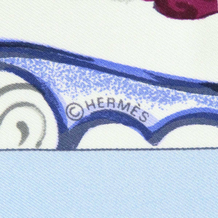 HERMES 
Scarf large silk 
Carré 90 Ceramique Ottomane Ottoman ceramics