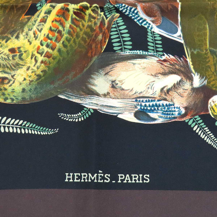 HERMES 
スカーフ 大判 シルク 鳥 
カレ 90 H de LINARES リナレス