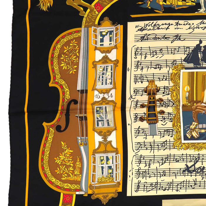 HERMES 
Scarf large silk musical notes sheet Pegasus 
Carré 90 IN SALZBURG in Salzburg