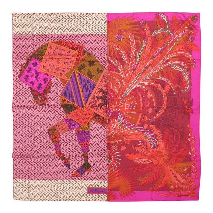 HERMES 
Carré Jean patchwork A Cheval sur mon Carré Mythiques phoenix 
Carré 140 Riding on my carré mythical phoenix