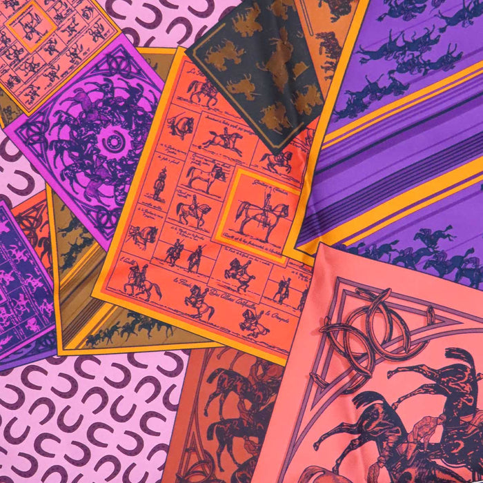 HERMES 
Carré Jean patchwork A Cheval sur mon Carré Mythiques phoenix 
Carré 140 Riding on my carré mythical phoenix