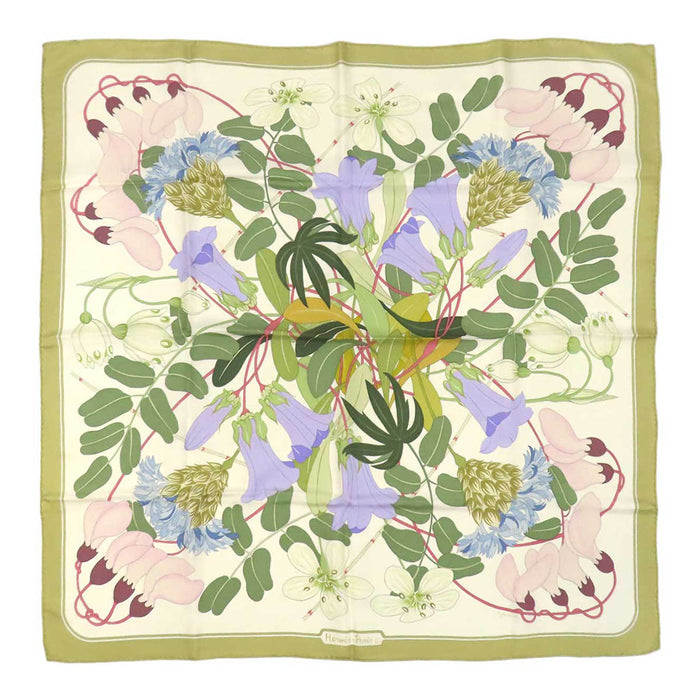 HERMES 
Scarf large silk 
Carré 90 Flora Graeca Greek flowers
