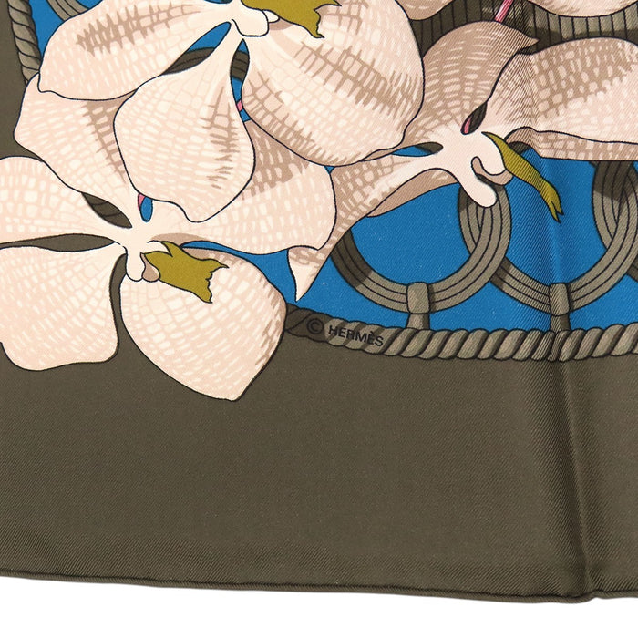 HERMES  
Sciarpa grande in seta Plumeria  
Carré 90 SOUVENIRS D'ASIE Ricordi d'Asia