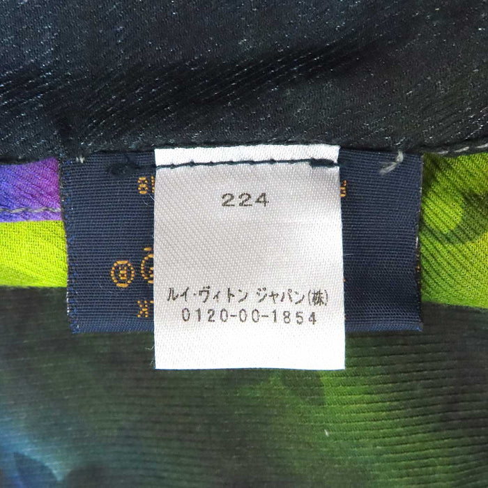 LOUIS VUITTON 
LV ロゴ 総柄 フリンジ シルク混 
エトール モノグラム アールジービー ストール