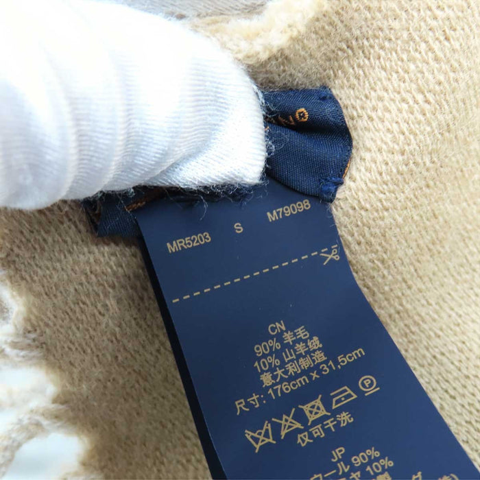LOUIS VUITTON 
LV ロゴ 総柄 フリンジ ウール混 カシミヤ混 
マフラー･グラフィック デュアル