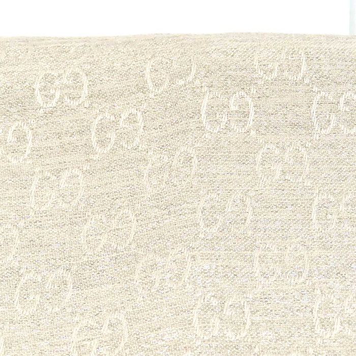 GUCCI 
ロゴ 総柄 シルク混 カシミヤ混 
GG ラメ ストール