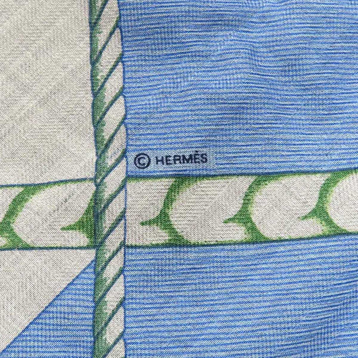 HERMES 
パルクール サン フォート カレ140 カシミヤ シルク 
カレジェアン PARCOURS SANS FAUTE 完璧なコース ショール