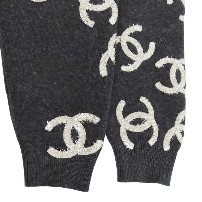 CHANEL 
COCO CC ココボタン 
ココマーク ラメ カシミヤ カーディガン