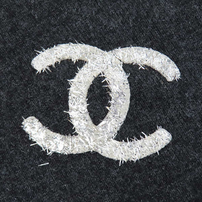 CHANEL 
COCO CC ココボタン 
ココマーク ラメ カシミヤ カーディガン