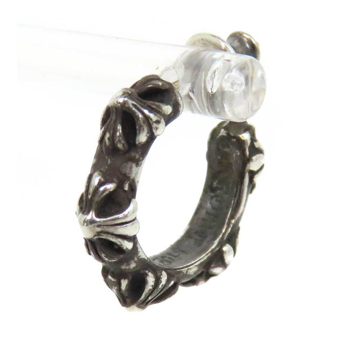 CHROME HEARTS 
HOOP CROSS SML Silver 
Cross Band Hoop Earring