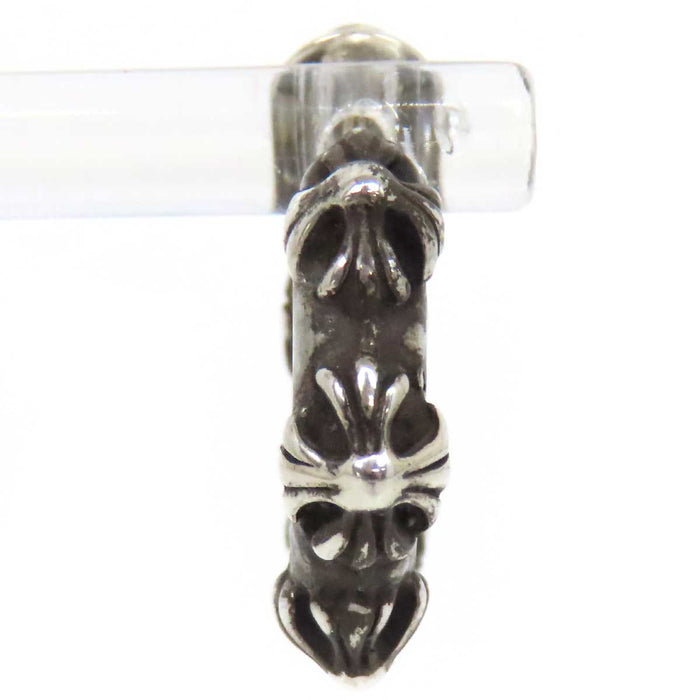 CHROME HEARTS 
HOOP CROSS SML Silver 
Cross Band Hoop Earring