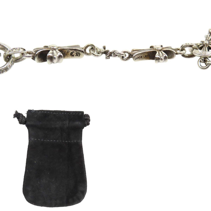 CHROME HEARTS 
CHKE CHN TNYE W/CH CRS ファットクロス ECHプラス 
タイニーE チョーク チェーン ロザリオ ネックレス 24インチ